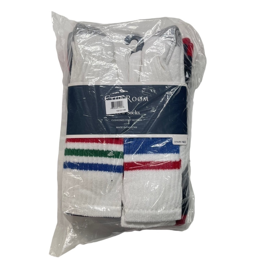 Club Room 8 Pack Mens Crew Socks Size 7-12 - Picture 2 of 6